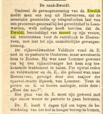 Bericht uit de Leeuwarder Courant van 25 april 1912.